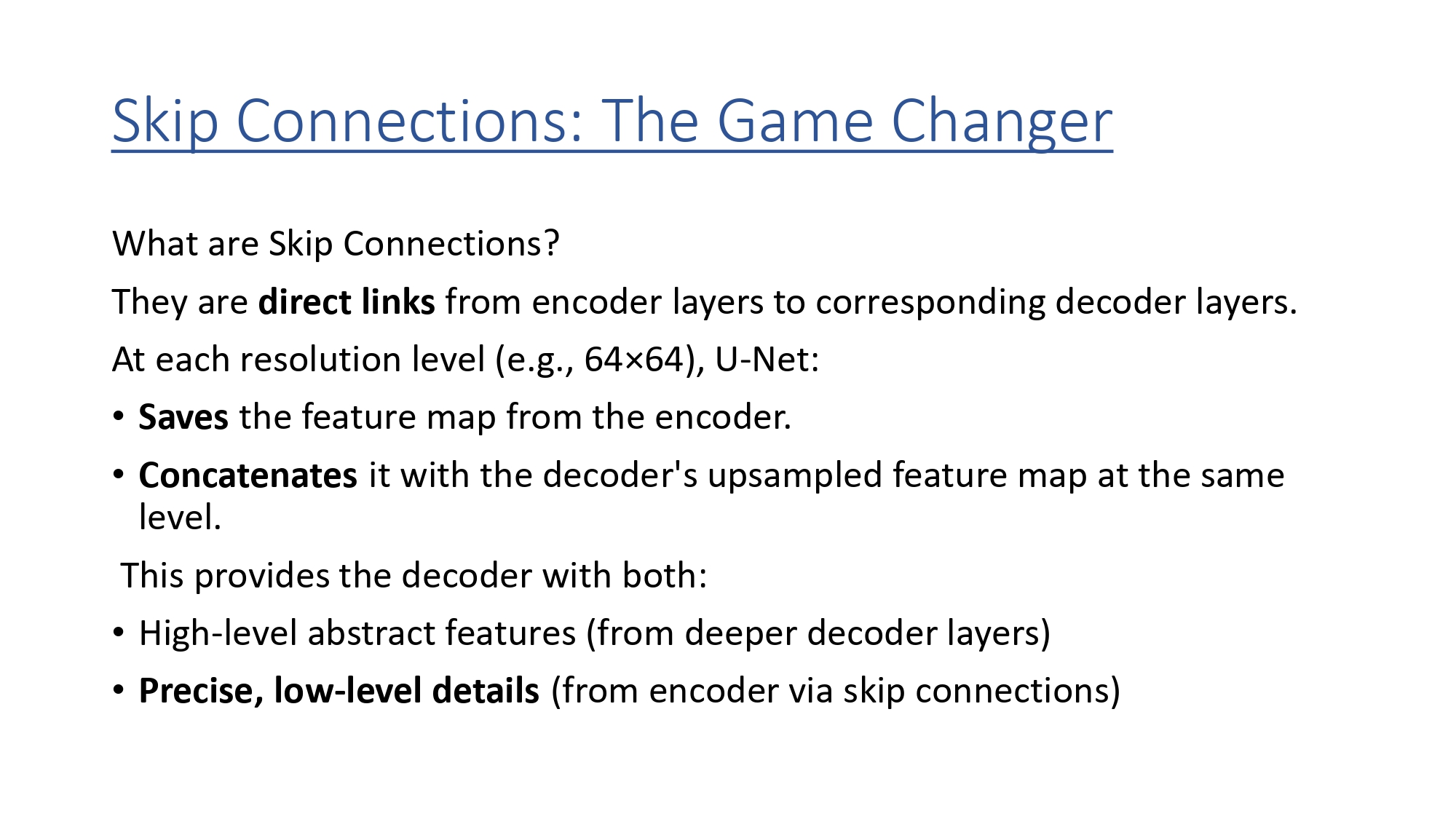 Skip Connections mechanism